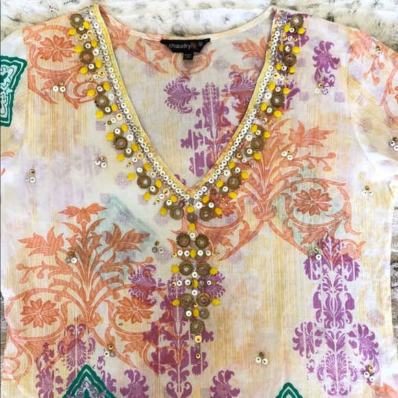 NWOT chaudry KC sheer swim cover-up - Picture 7 of 8